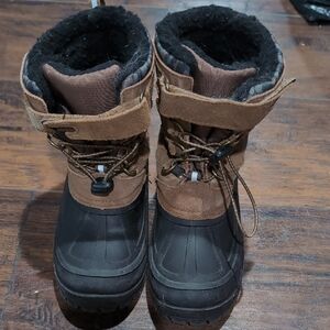 Kids Brown and Black Winter Boots